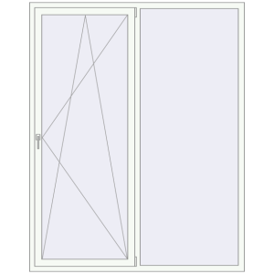 Купити Вікна 1760x2200 мм REHAU Euro 70 Білий (RAL 9016) з двох сторін
