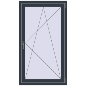 Купити Вікна 800x1400 мм REHAU Euro 70 ANTHRACITE_GREY_STRUKTURAL з двох сторін