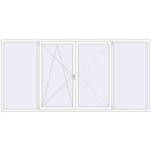 Купити Вікна 3300x1600 мм REHAU Brillant-Design Білий (RAL 9016) з двох сторін