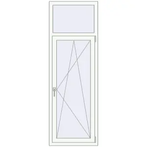 Купити Вікна 660x1950 мм Altest Pony 375 RAL 9016 Traffic white з двох сторін