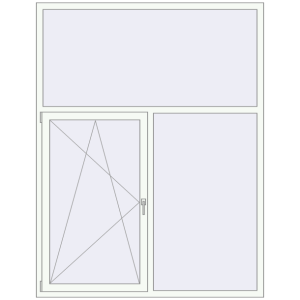 Купити Вікна 1700x2200 мм Altest Pony 375 RAL 8017 Chocolate brown ззовні