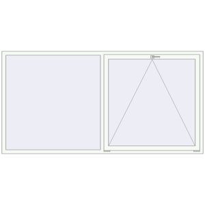 Металопластикове вікно 2550x1300 мм Двостулкове (комплектація: Базова). Вид зсередини Купити Вікна 2550x1300 мм REHAU Euro 60