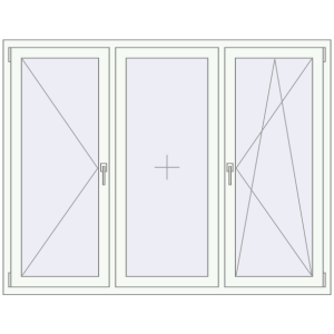 Купити Вікна 1800x1400 мм REHAU Euro 60 Білий (RAL 9016) з двох сторін