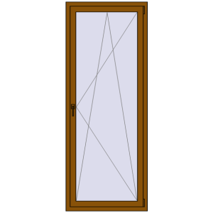 Купити Вікна 820x2100 мм REHAU Euro 60 GOLDEN OAK з двох сторін