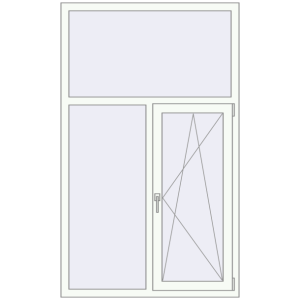 Купити Вікна 1120x1850 мм REHAU Euro 60 Білий (RAL 9016) з двох сторін