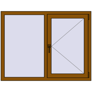 Купити Вікна 1300x1000 мм REHAU Euro 60 GOLDEN OAK з двох сторін