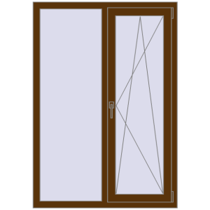 Купити Вікна 1100x1500 мм REHAU Euro 60 WALNUT з двох сторін