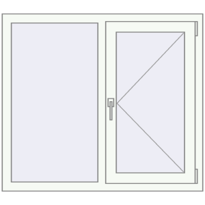 Купити Вікна 1100x971 мм REHAU Euro 70 Білий (RAL 9016) з двох сторін