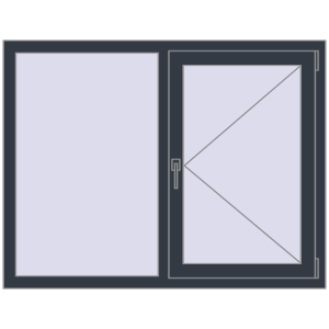 Купити Вікна 1300x1000 мм REHAU Euro 60 ANTHRACITE_GREY_STRUKTURAL з двох сторін