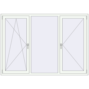 Купити Вікна 2000x1400 мм REHAU SYNEGO MD Білий (RAL 9016) з двох сторін