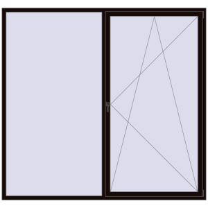 Купити Вікна 2500x2350 мм REHAU Euro 70 BLACK_BROWN з двох сторін
