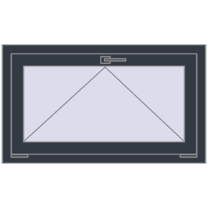 Купити Вікна 960x580 мм REHAU Brillant-Design ANTHRACITE_GREY_STRUKTURAL з двох сторін