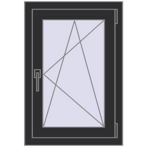 Купити Вікна 540x790 мм REHAU Euro 60 ANTHRACITE_GREY_GLATT з двох сторін