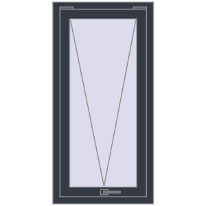 Купити Вікна 600x1200 мм REHAU Euro 60 ANTHRACITE_GREY_STRUKTURAL з двох сторін