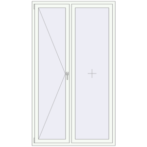 Купити Вікна 1300x2250 мм REHAU Euro 60 Білий (RAL 9016) з двох сторін
