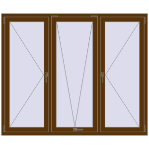 Купити Вікна 1800x1500 мм REHAU Euro 60 WALNUT з двох сторін