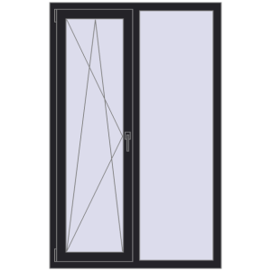 Купити Вікна 1060x1640 мм REHAU Brillant-Design BLACK_ULTI-MATT з двох сторін