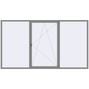 Купити Вікна 3600x2000 мм Altest Pony 375 RAL 9007 Grey aluminium з двох сторін