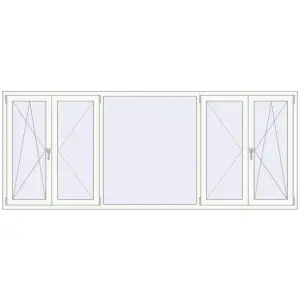 Купити Вікна 3000x1200 мм REHAU Brillant-Design BLACK_BROWN ззовні