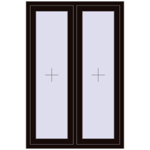 Купити Вікна 1000x1500 мм REHAU Euro 70 BLACK_BROWN з двох сторін