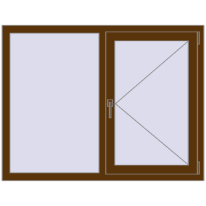 Купити Вікна 1300x1000 мм REHAU Euro 60 WALNUT з двох сторін