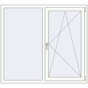 Купити Вікна 1400x1300 мм REHAU Euro 60 Білий (RAL 9016) з двох сторін