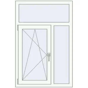 Купити Вікна 840x1270 мм REHAU Euro 70 Білий (RAL 9016) з двох сторін