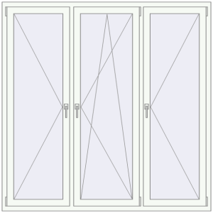 Купити Вікна 1800x1800 мм REHAU Euro 60 Білий (RAL 9016) з двох сторін