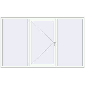 Купити Вікна 2500x1500 мм REHAU Euro 60 Білий (RAL 9016) з двох сторін