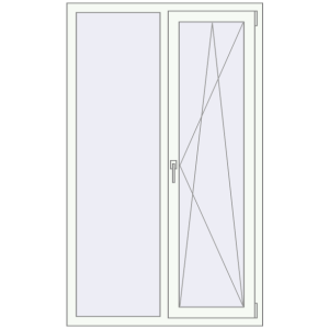 Купити Вікна 1045x1720 мм REHAU Euro 60 Білий (RAL 9016) з двох сторін