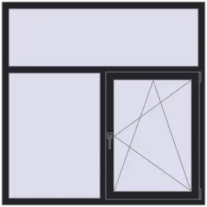 Купити Вікна 1500x1500 мм REHAU Euro 60 BLACK_ULTI-MATT з двох сторін