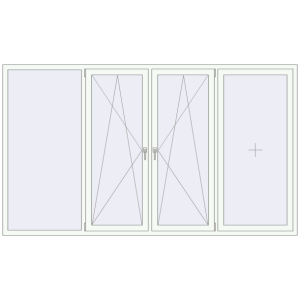 Купити Вікна 2900x1680 мм REHAU Euro 70 Білий (RAL 9016) з двох сторін