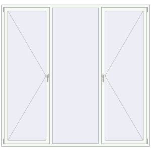 Купити Вікна 2400x2300 мм REHAU Brillant-Design Білий (RAL 9016) з двох сторін