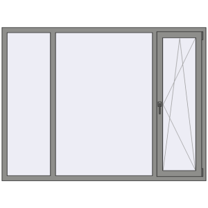 Купити Вікна 2000x1500 мм Altest Pony 375 RAL 9007 Grey aluminium з двох сторін