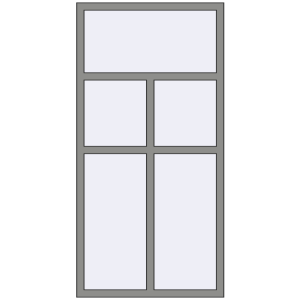 Купити Вікна 1000x2000 мм Altest Pony 375 RAL 9007 Grey aluminium з двох сторін
