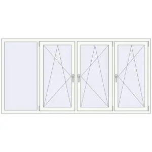 Купити Вікна 2400x1200 мм Altest Pony 375 RAL 9016 Traffic white з двох сторін