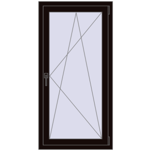 Купити Вікна 700x1400 мм REHAU Euro 70 BLACK_BROWN з двох сторін
