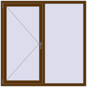 Купити Вікна 1500x1500 мм REHAU Euro 60 WALNUT з двох сторін