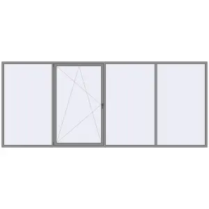 Купити Вікна 4800x2000 мм Altest Pony 375 RAL 9007 Grey aluminium з двох сторін