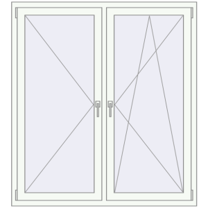 Купити Вікна 1400x1540 мм REHAU Euro 60 Білий (RAL 9016) з двох сторін