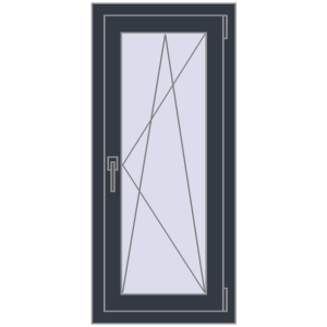 Купити Вікна 490x1090 мм REHAU Euro 60 ANTHRACITE_GREY_STRUKTURAL з двох сторін