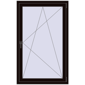 Купити Вікна 900x1500 мм REHAU SYNEGO MD BLACK_BROWN з двох сторін