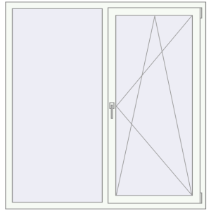 Купити Вікна 1490x1540 мм REHAU Euro 70 Білий (RAL 9016) з двох сторін