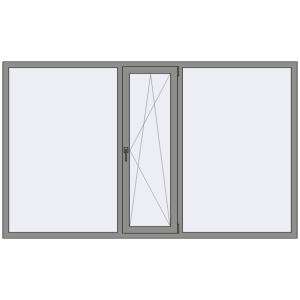 Купити Вікна 2500x1500 мм Altest Pony 375 RAL 9007 Grey aluminium з двох сторін