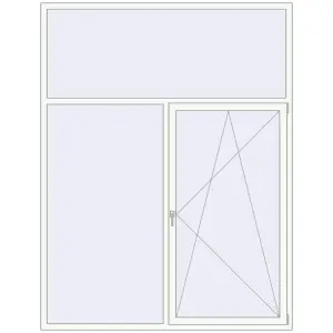 Купити Вікна 2000x2600 мм REHAU SYNEGO MD Білий (RAL 9016) з двох сторін