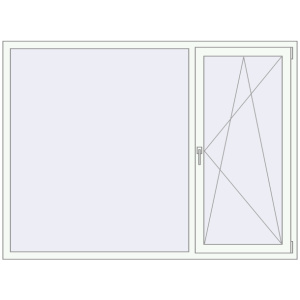 Купити Вікна 1970x1460 мм REHAU SYNEGO MD ANTHRACITE_GREY_STRUKTURAL ззовні