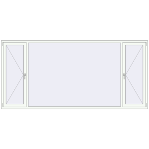 Купити Вікна 3120x1460 мм REHAU Brillant-Design Білий (RAL 9016) з двох сторін