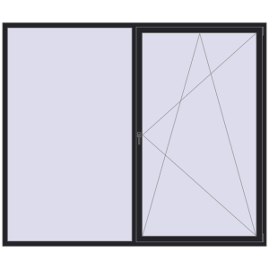 Купити Вікна 2600x2200 мм REHAU Euro 60 BLACK_ULTI-MATT з двох сторін