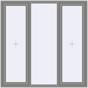 Купити Вікна 1800x1800 мм Altest Pony 375 RAL 9007 Grey aluminium з двох сторін