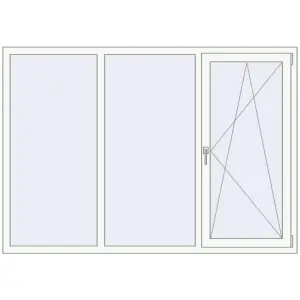 Купити Вікна 2000x1400 мм REHAU Euro 60 Білий (RAL 9016) з двох сторін